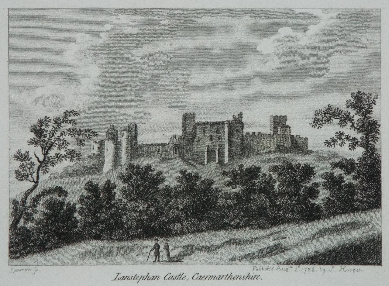 Print - Lanstephan Castle, Caermarthenshire. - 